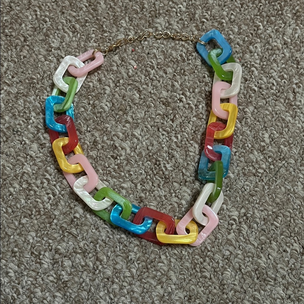 Colorful Chain Link Necklace